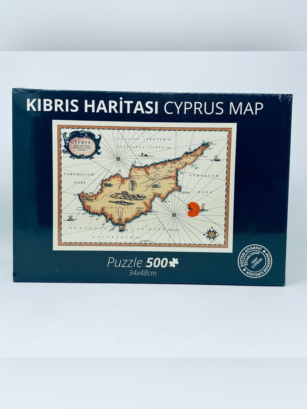 Kibris Haritasi Cyprus Map 500 Pc Puzzle 2016 Souvenir Rustem Kitabevi Bookstore